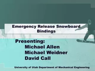 Emergency Release Snowboard Bindings