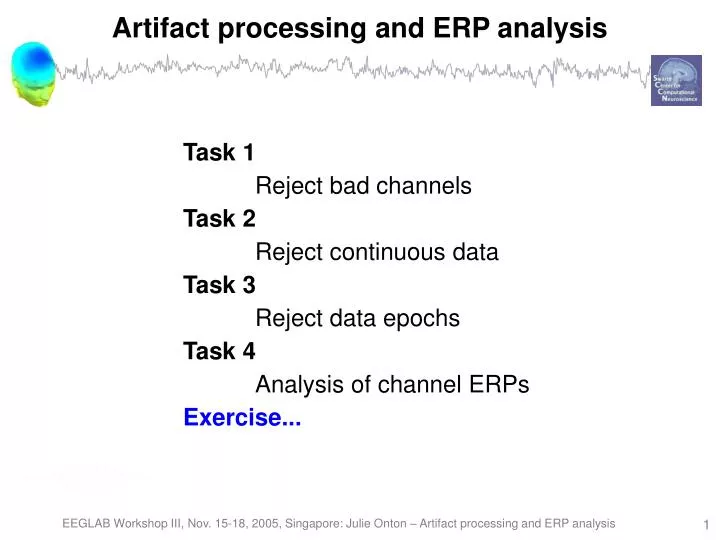 artifact processing and erp analysis