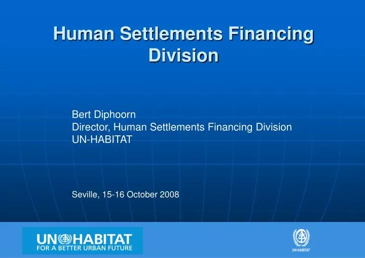 human settlements financing division