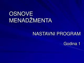 osnove menad menta