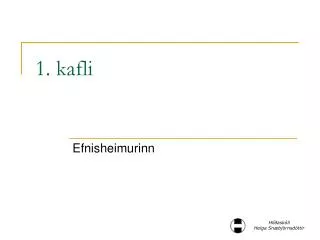 1 kafli