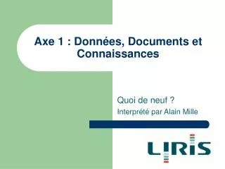 axe 1 donn es documents et connaissances