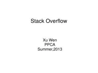 stack overflow