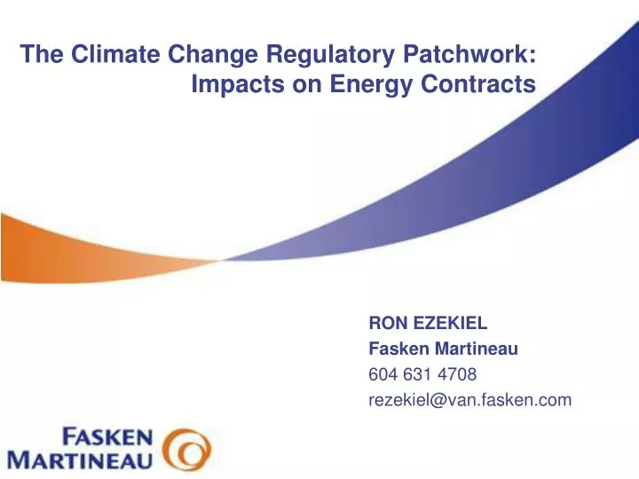 the climate change regulatory patchwork impacts on energy contracts