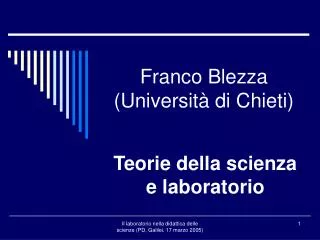 franco blezza universit di chieti