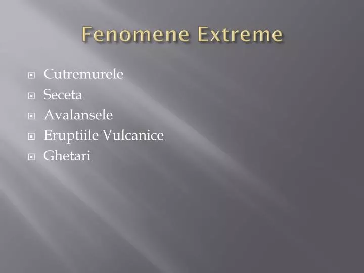 fenomene extreme