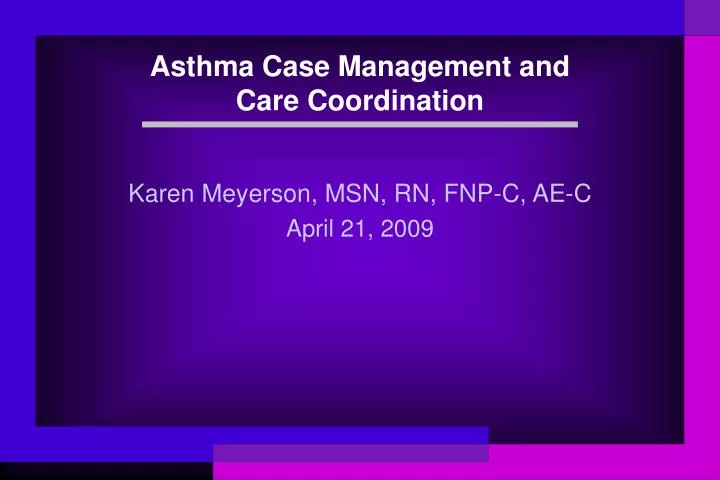 asthma case management and care coordination