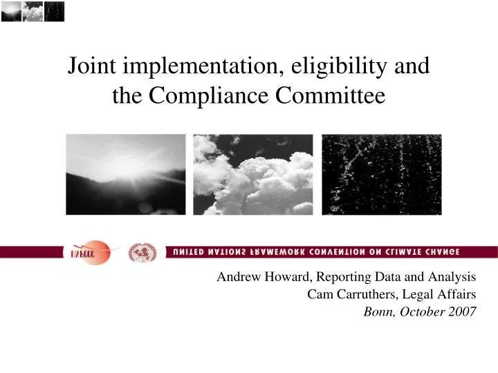joint implementation eligibility and the compliance committee
