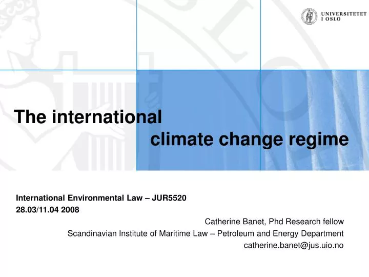 the international climate change regime