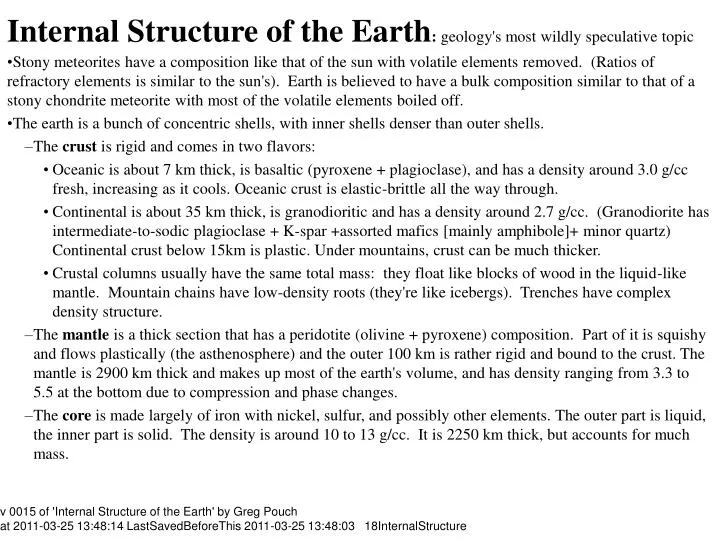 internal structure of the earth geology s most wildly speculative topic