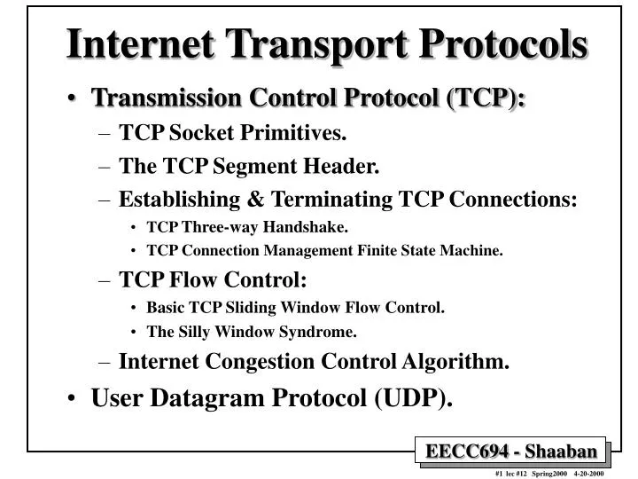 internet transport protocols