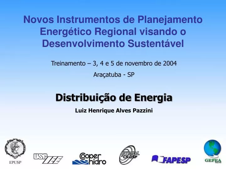novos instrumentos de planejamento energ tico regional visando o desenvolvimento sustent vel