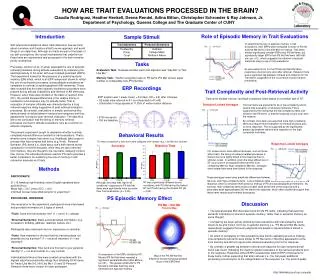 HOW ARE TRAIT EVALUATIONS PROCESSED IN THE BRAIN?