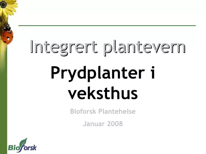 integrert plantevern