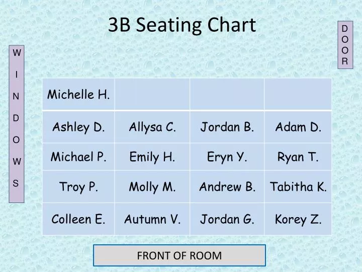 3b seating chart