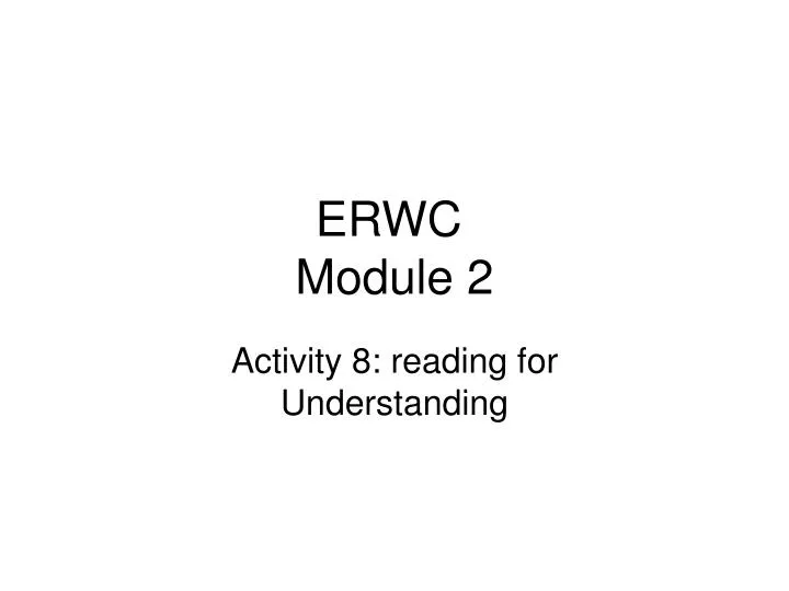 erwc module 2
