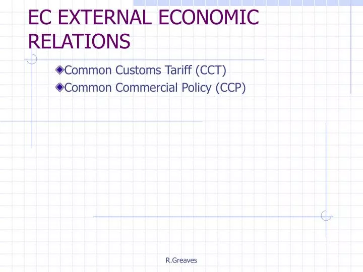 ec external economic relations