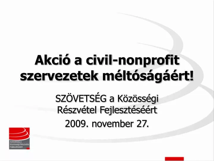 akci a civil nonprofit szervezetek m lt s g rt