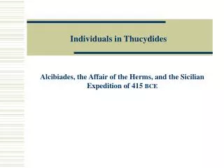 Individuals in Thucydides