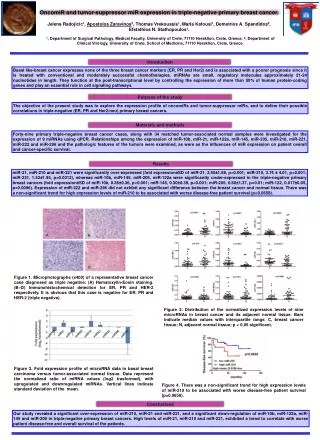 OncomiR and tumor-suppressor miR expression in triple-negative primary breast cancer.