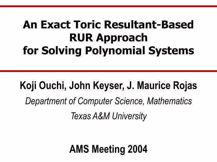 an exact toric resultant based rur approach for solving polynomial systems