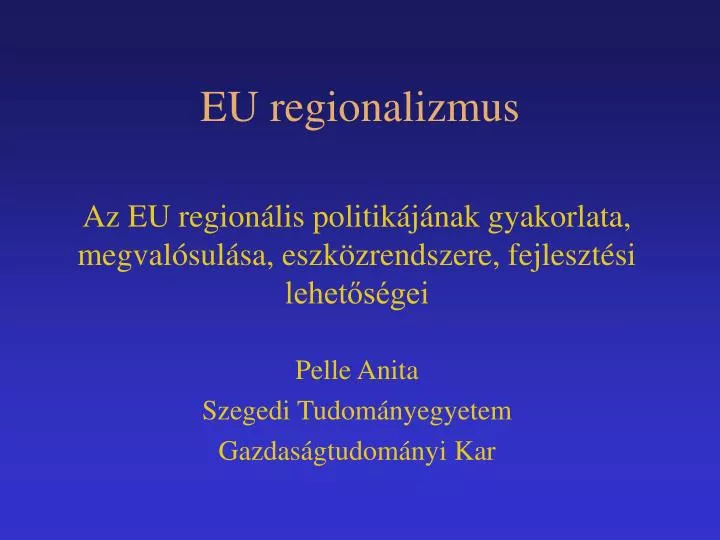 eu regionalizmus