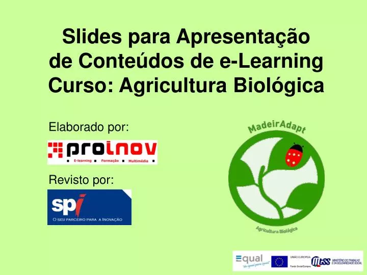 slides para apresenta o de conte dos de e learning curso agricultura biol gica