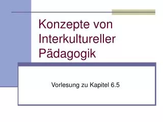 konzepte von interkultureller p dagogik