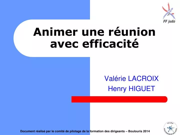 animer une r union avec efficacit