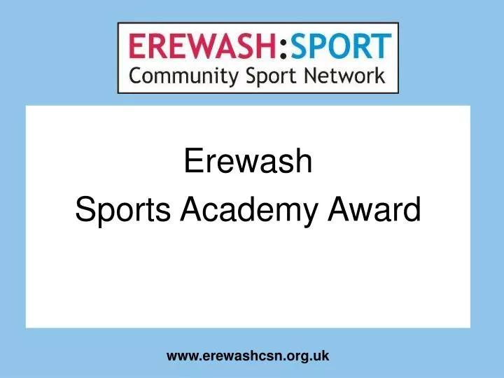 erewash sports academy award