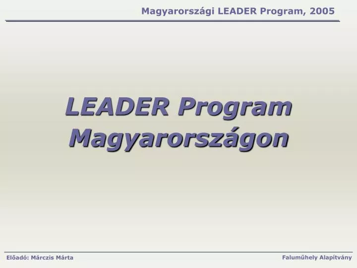leader program magyarorsz gon