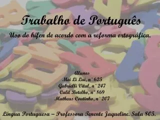 trabalho de portugu s