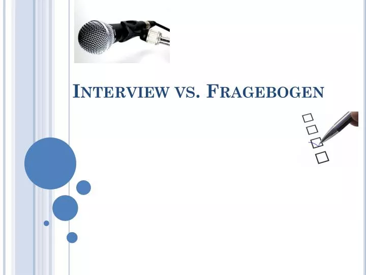 interview vs fragebogen