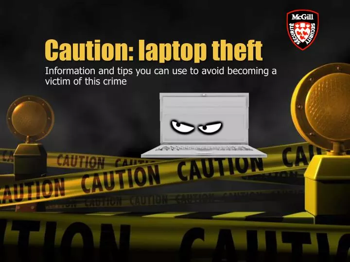 caution laptop theft