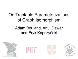 On Tractable Parameterizations of Graph Isomorphism