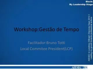 workshop gest o de tempo