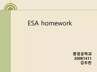 esa homework