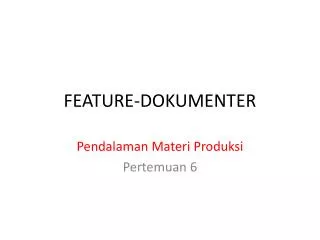 feature dokumenter