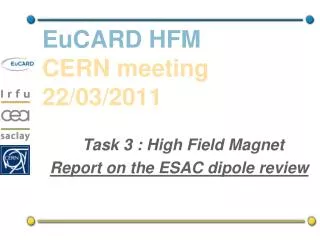 EuCARD HFM CERN meeting 22/03/2011