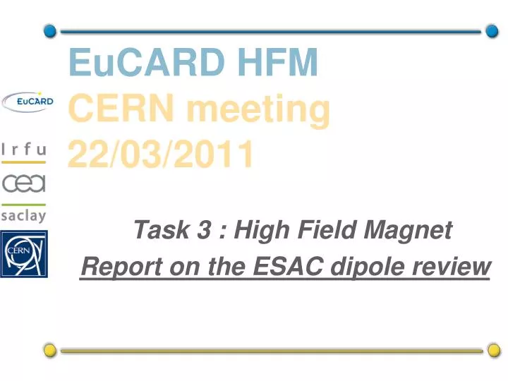 eucard hfm cern meeting 22 03 2011