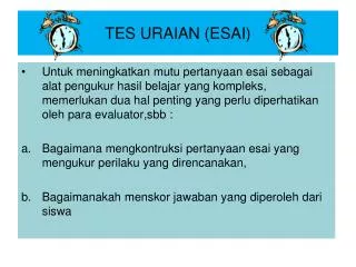 tes uraian esai