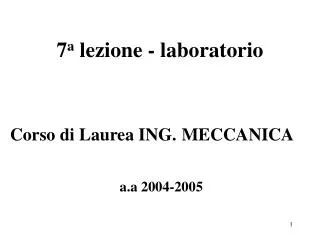 7 a lezione laboratorio