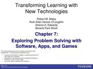 Chapter 7: Exploring Problem Solving with Software, Apps, and Games