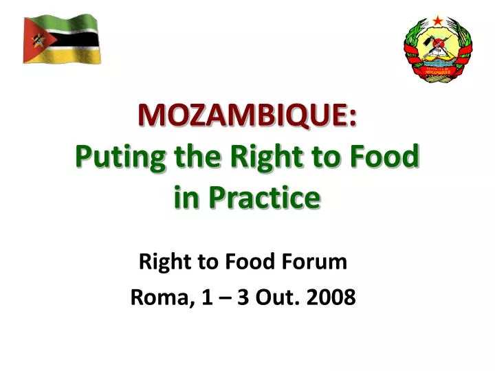 mozambique puting the right to food in practice