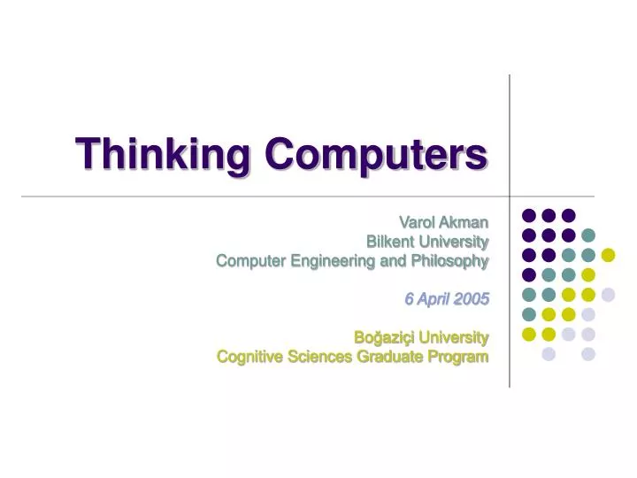 thinking computers