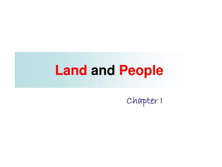 land and people