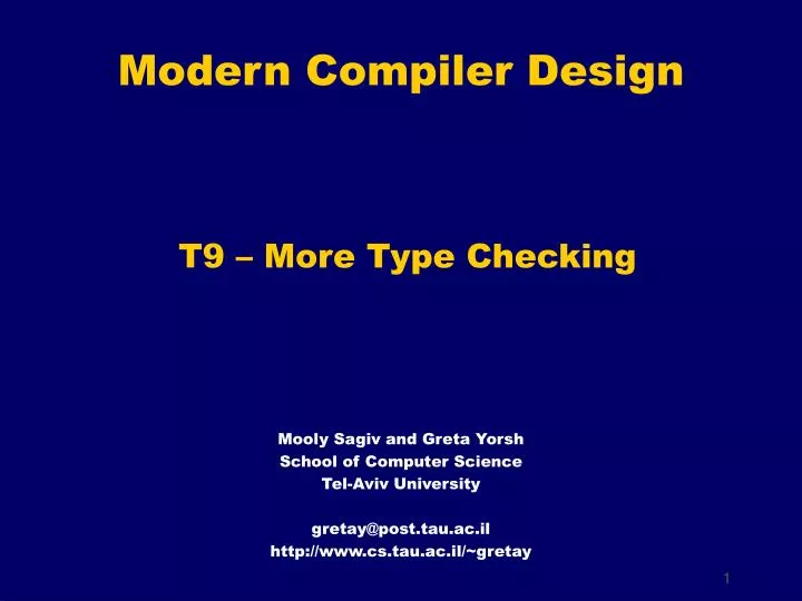 modern compiler design