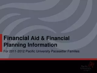 Financial Aid &amp; Financial Planning Information