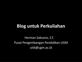 blog untuk perkuliahan
