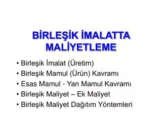 b rle k malatta mal yetleme